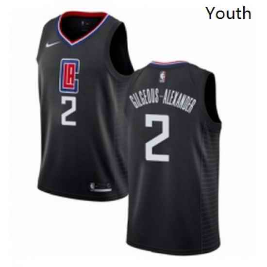 Youth Nike Los Angeles Clippers 2 Shai Gilgeous Alexander Swingman Black NBA Jersey Statement Edition